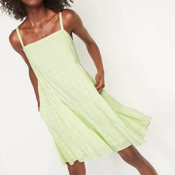 Old Navy Dresses & Skirts - Old Navy Sleeveless Tiered Dobby Swing Dress for Women New